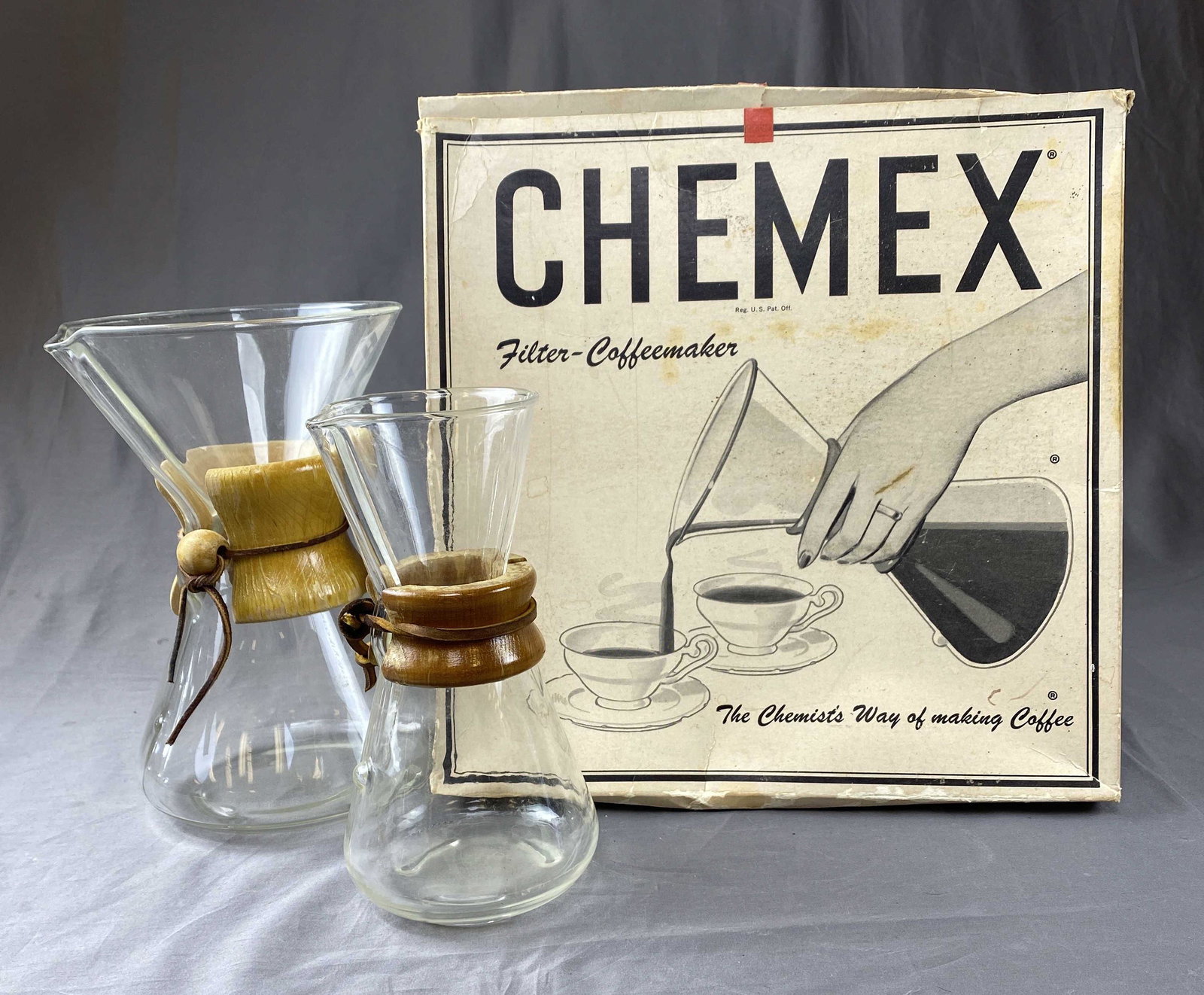 2 Midcentury Chemex Coffee Pots and Box of Filters (1 of 9)