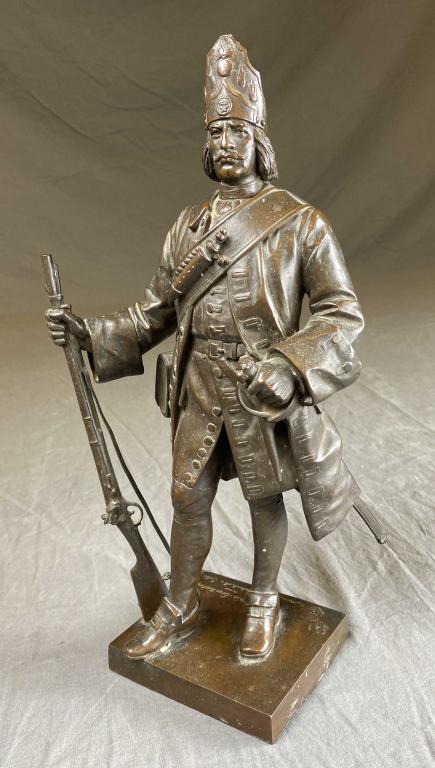 19th C. Bronze of German Hessian Grenadier (1 of 7)