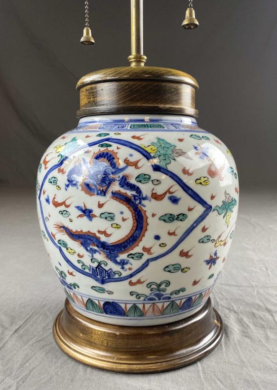 Warren Kessler Porcelain Ginger Jar Lamp (1 of 6)