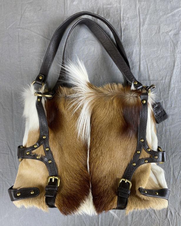 Diane Gail Antelope Hide Handbag: 12" x 14" x 4" Shipping: In-House Shipping Offered