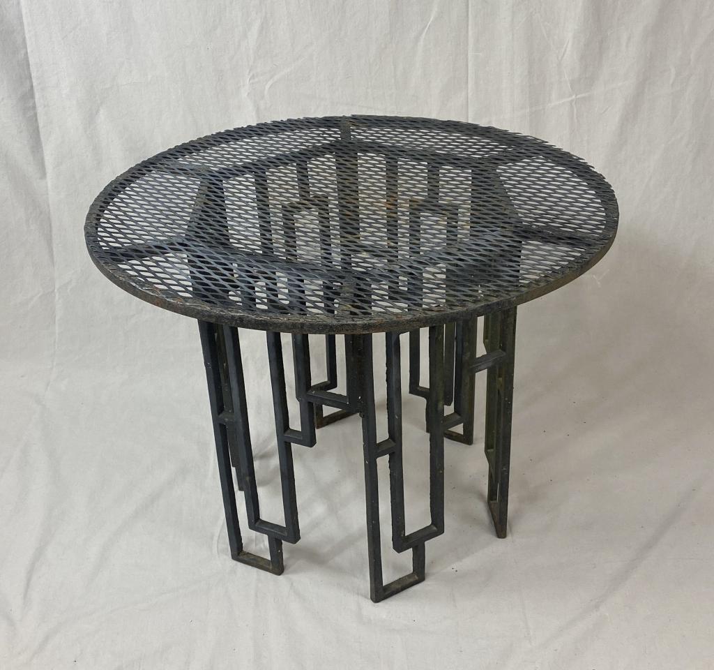 Art Deco Wrought Iron Table to Match Chairs (1 of 5)