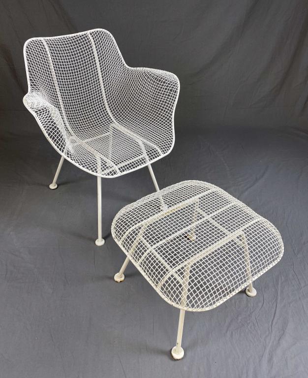 Russel Woodard "Sculptura" Chair with Ottoman (1 of 7)