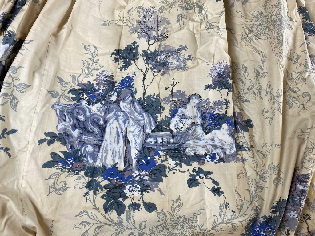 4 Panels Painterly Toile, Style of Marcel Vertes (1 of 15)