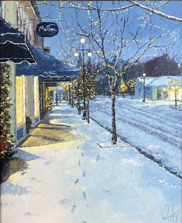 Trisha Witty Oil on Canvas Winter Street Scene (1 of 5)
