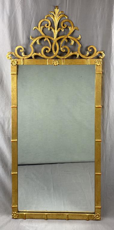 Large Gilt Wrought Iron Framed Mirror Mid 20th C. (1 of 5)