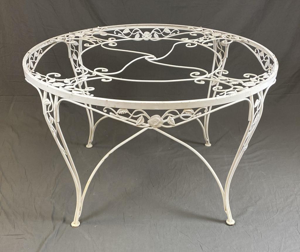 Woodard Chantilly Rose 47" Iron Dining Table (1 of 3)