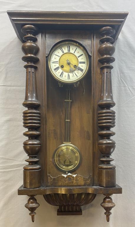 Viennese Walnut Wall Clock 19th C. (1 of 8)