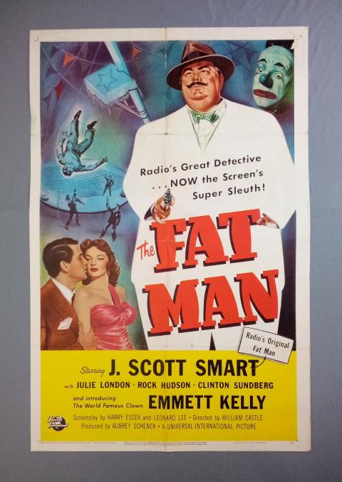 "The Fat Man" J. Scott Smart Julie London: Original 1951 movie poster. Measures 41"x27".