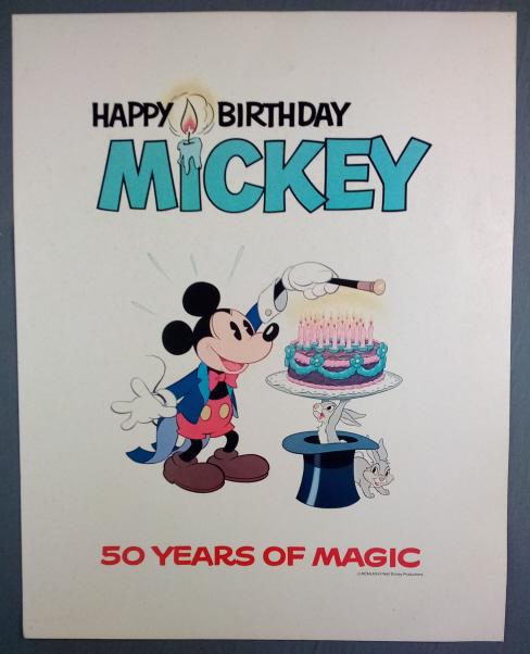 "Happy Birthday Mickey" 50th Birthday 1978 (1 of 6)