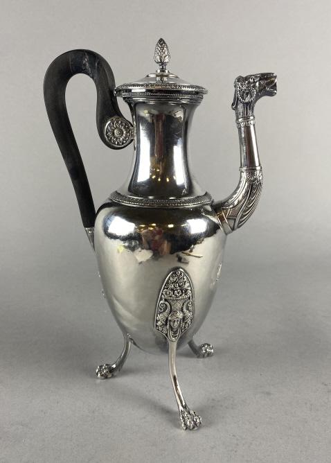 French Empire Sterling Coffee Pot Early19th C. (1 of 10)