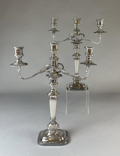 Pair of Large Old Sheffield Georgian Candelabras (1 of 9)