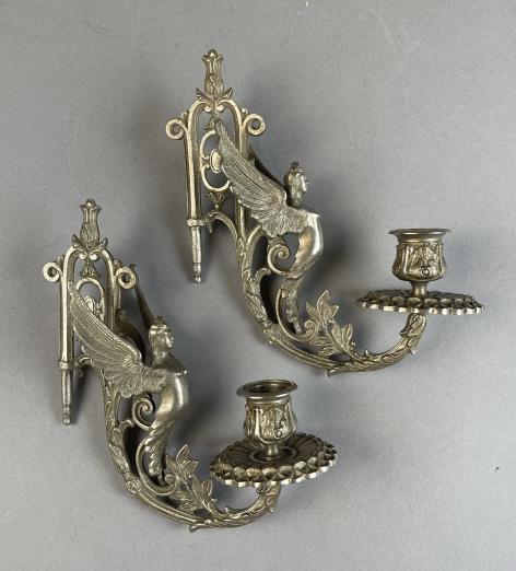 19th Century French Winged Caryatid Sconces (1 of 4)
