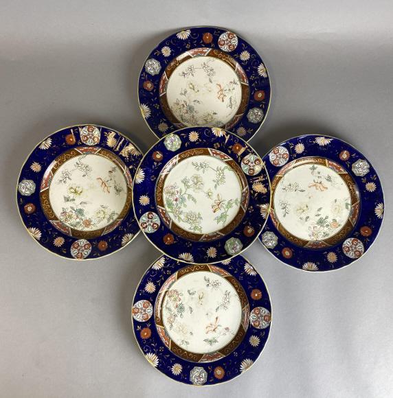 5 Ashworth Bros. 19th C. Imari Ironstone Plates (1 of 7)