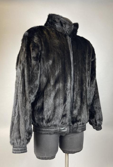 Men's Reversible Mink and Leather Jacket Large (1 of 6)