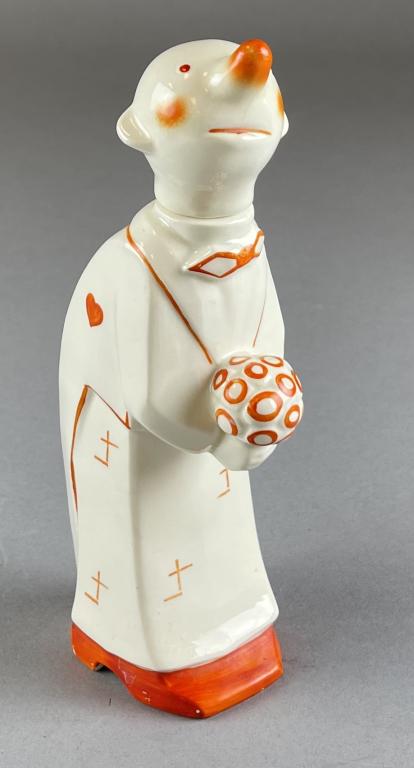 German Figural Porcelain Bottle "Gentlemen Caller" (1 of 6)