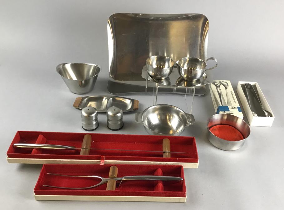 Midcentury Modern Stainless Table Top Serve Ware (1 of 5)