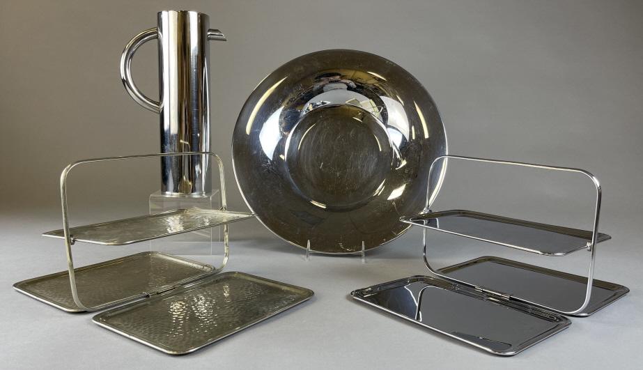 4 Art Deco Style Chrome Serving Pieces (1 of 10)