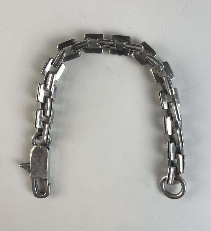 Square Link Men's Heavy Sterling Bracelet (1 of 5)