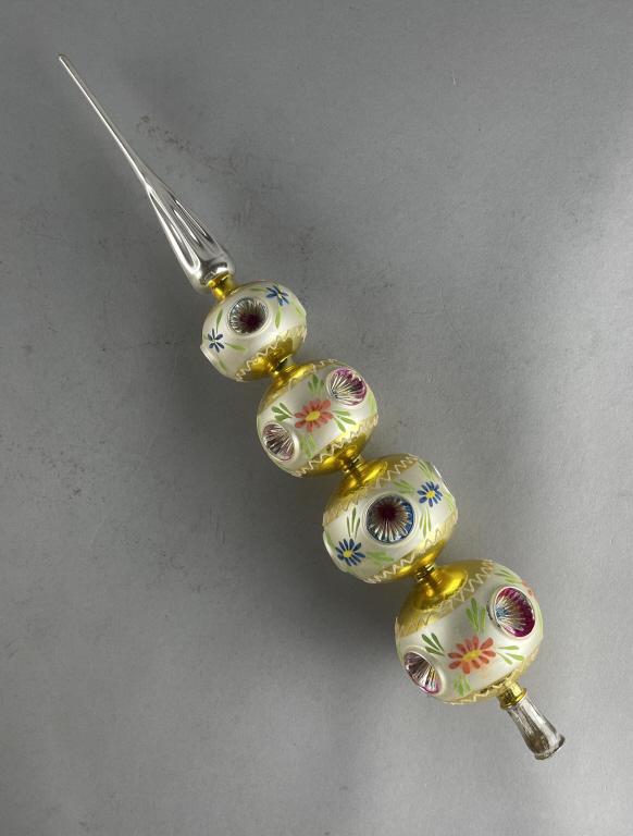 Hand Painted European Glass Tree Topper (1 of 3)