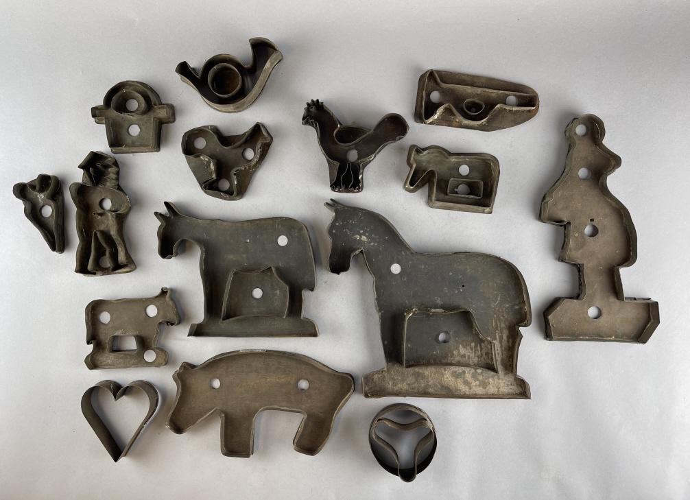 Antique Hand Wrought Farm Animal Cookie Cutters (1 of 2)