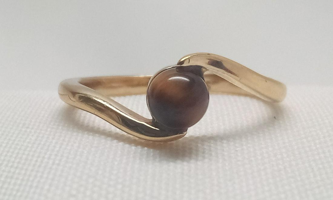 18KT Gold Tigers Eye Ring (1 of 6)