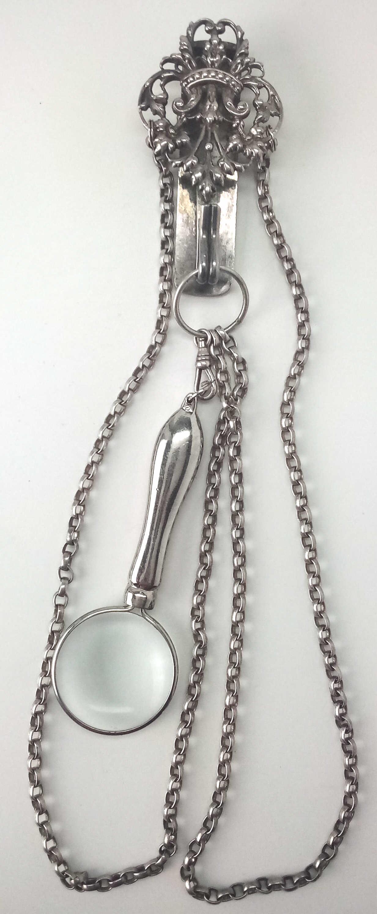 Sterling Silver Chatelaine Magnifying Glass (1 of 3)