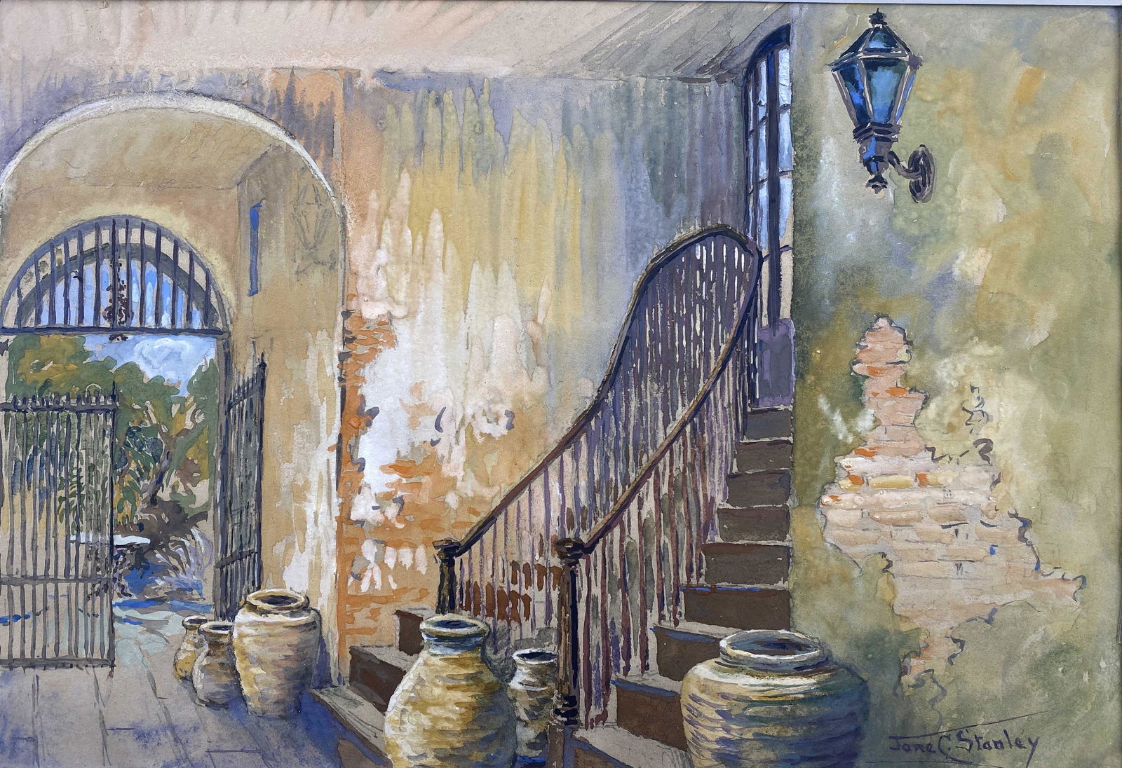 Jane C. Stanley Watercolor C. 1920s (1 of 6)