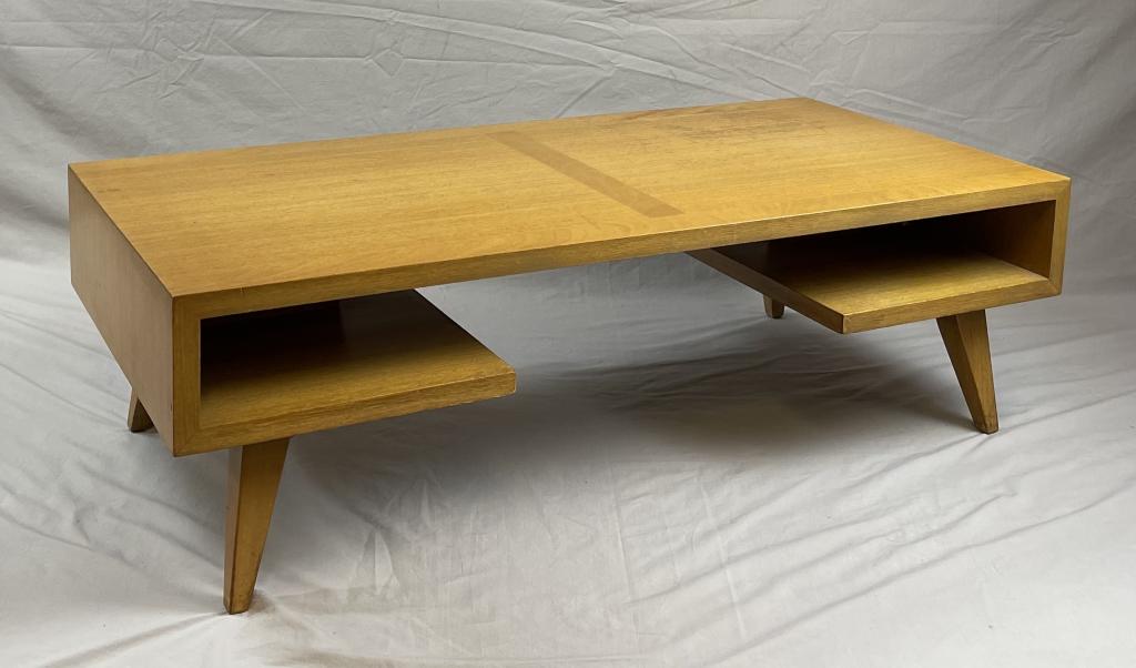 Midcentury Modern Blonde Wood Coffee Table (1 of 7)