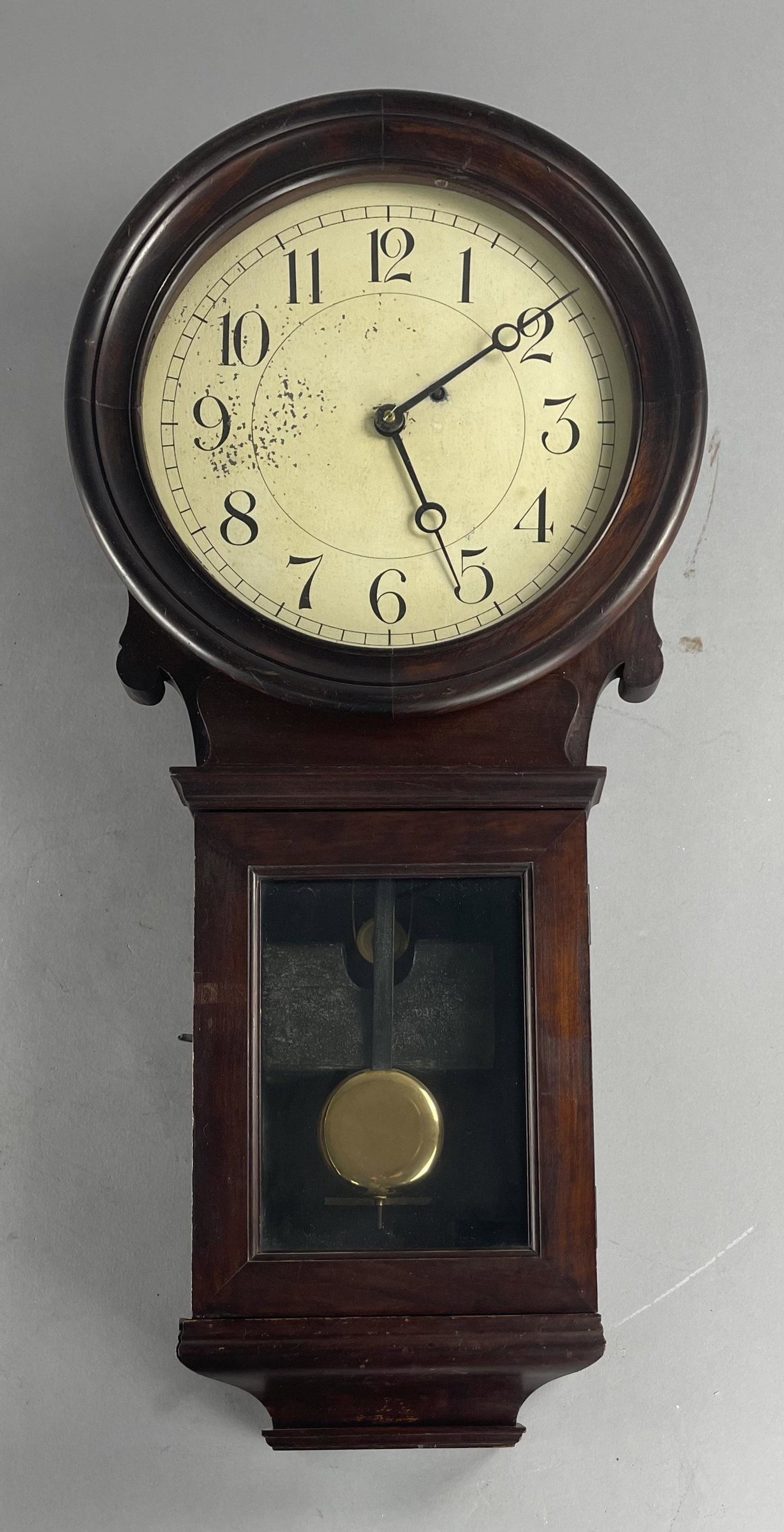 19th C. Mahogany Wall Clock E. Howard (1 of 8)