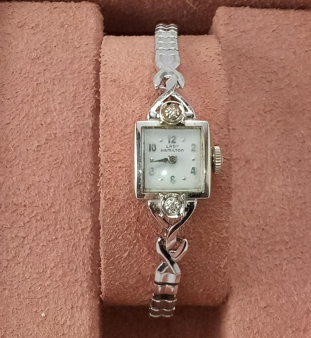 Lady Hamilton 14Kt Gold Diamond Watch 1961 (1 of 3)