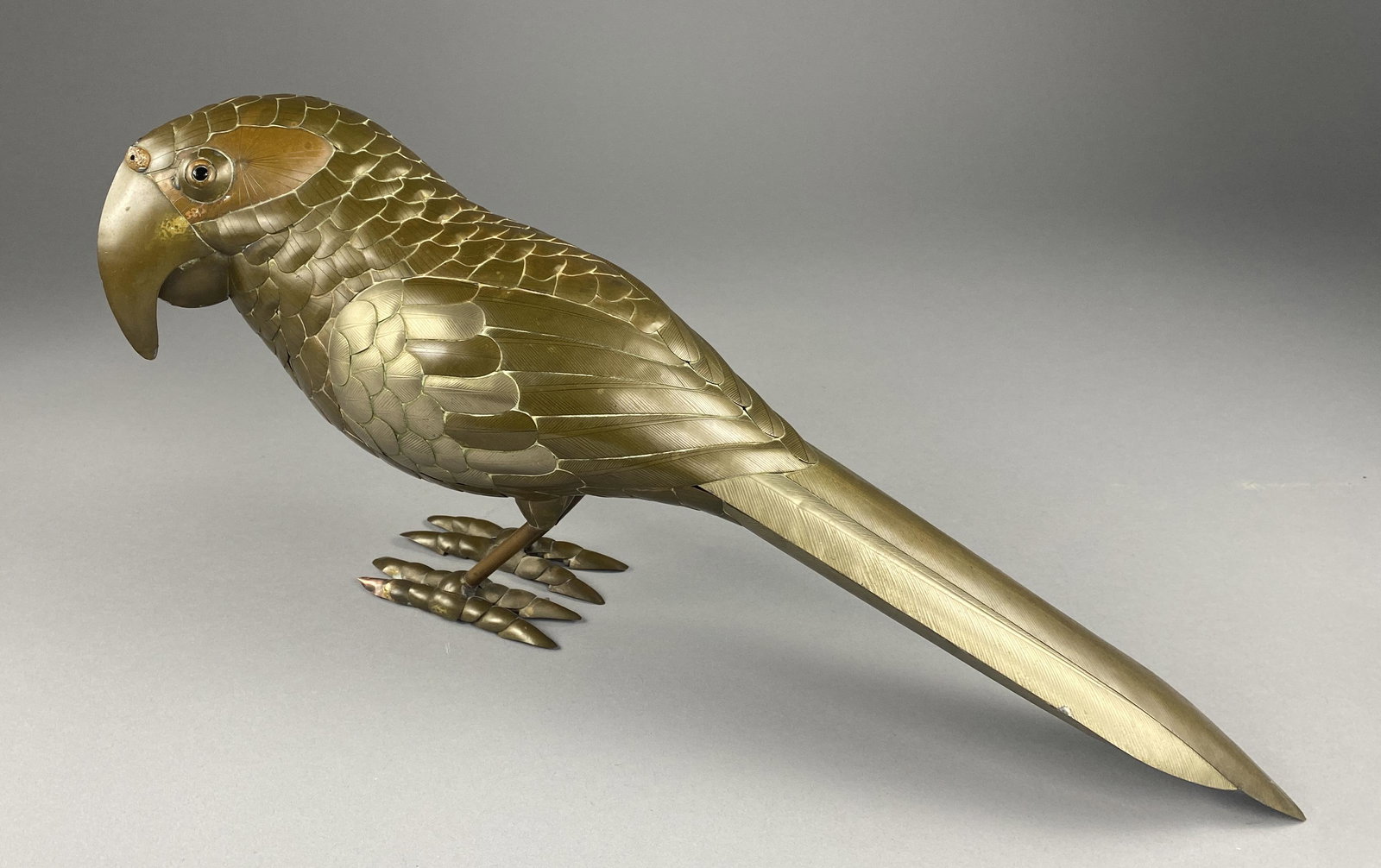 Sergio Bustamante Brass, Copper Parrot Sculpture (1 of 11)