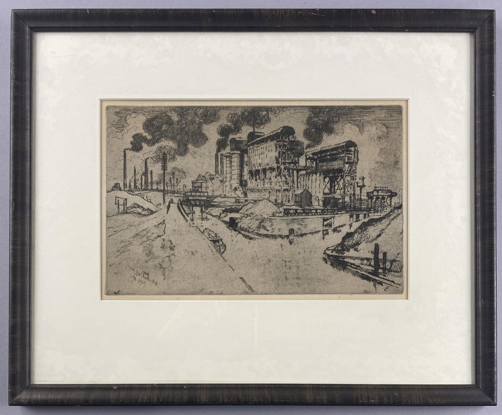 Joseph Pennell (1857-1926) Etching "Gas Plant" (1 of 6)