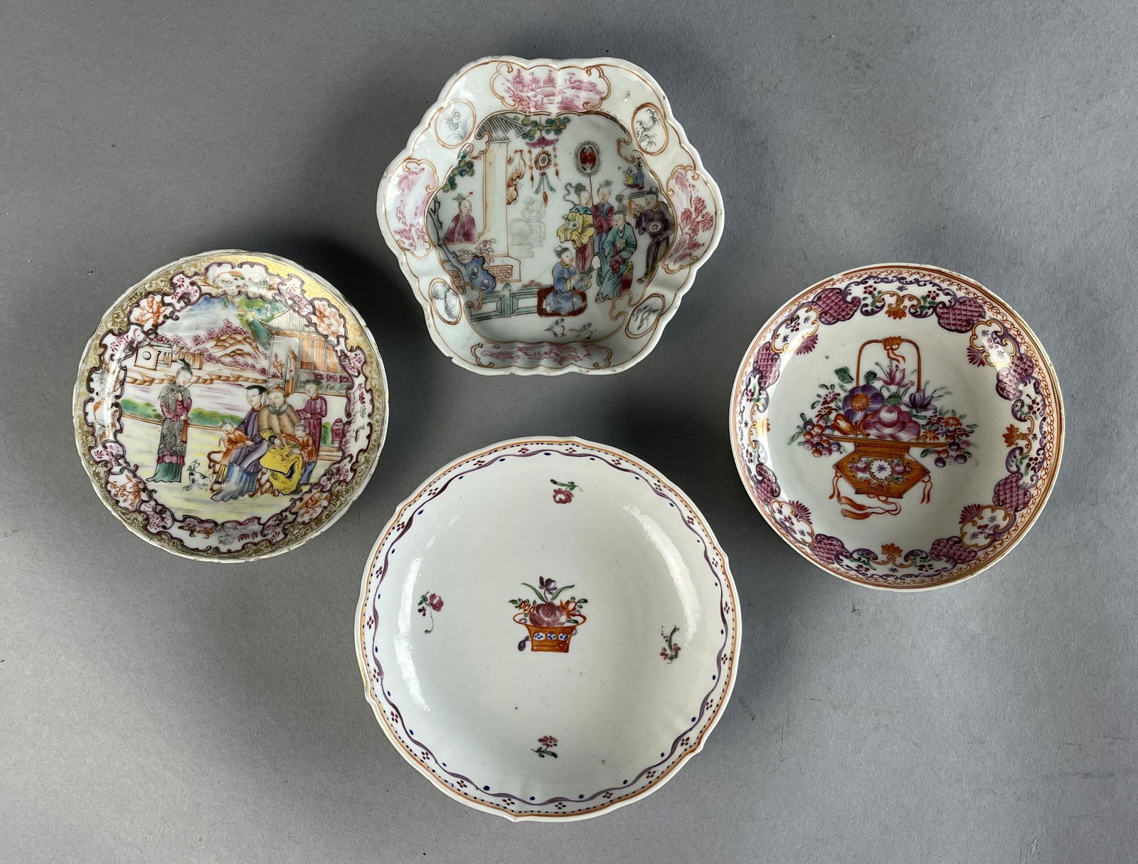 Four Small Chinese Export Dishes (1 of 10)