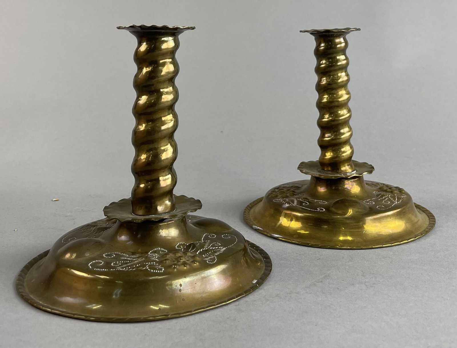 Pr. Swedish J. Wenstrom Brass Candlesticks (1 of 6)