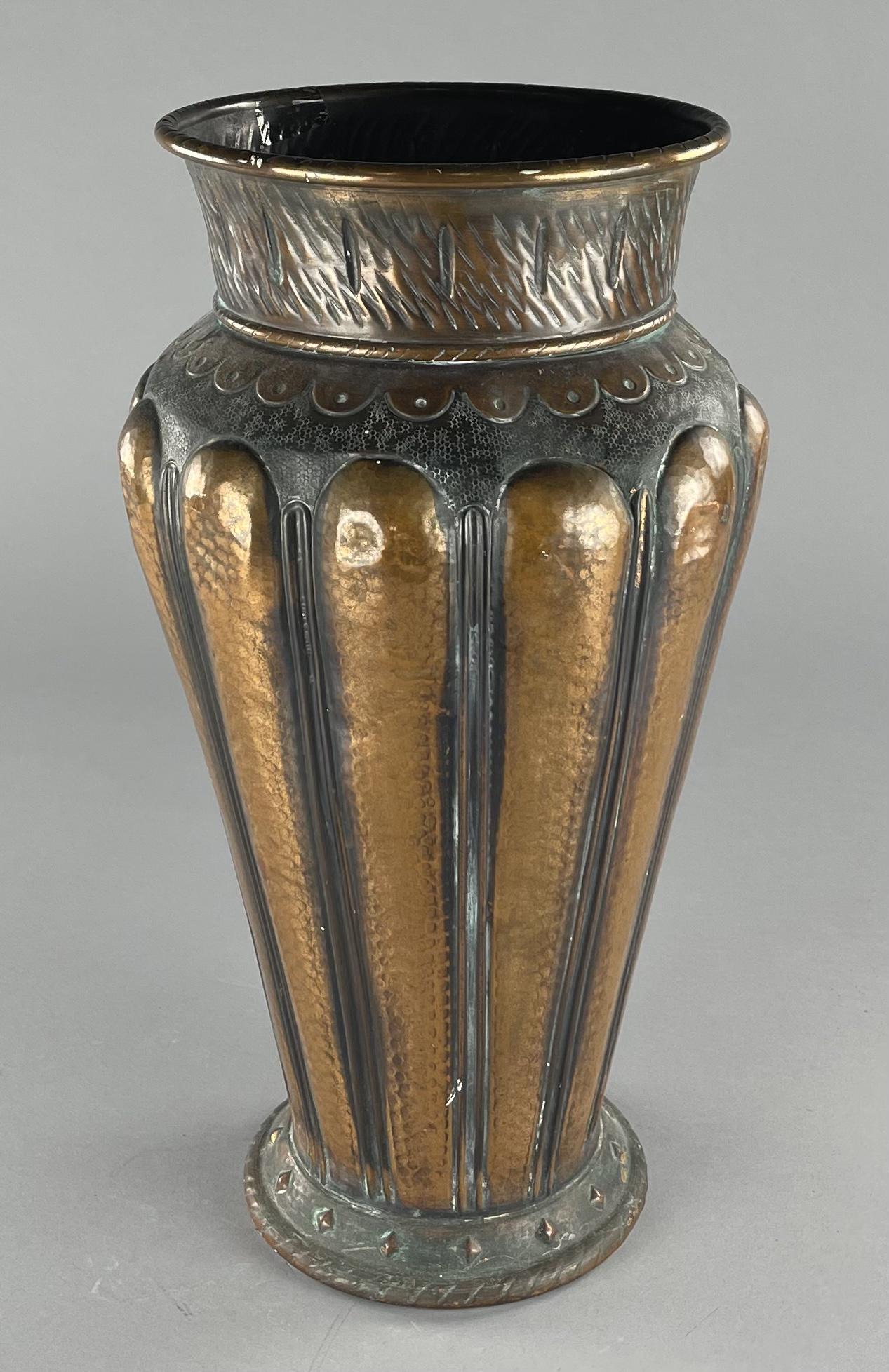 Hammered Copper Umbrella Stand Egidio Casagrande (1 of 6)