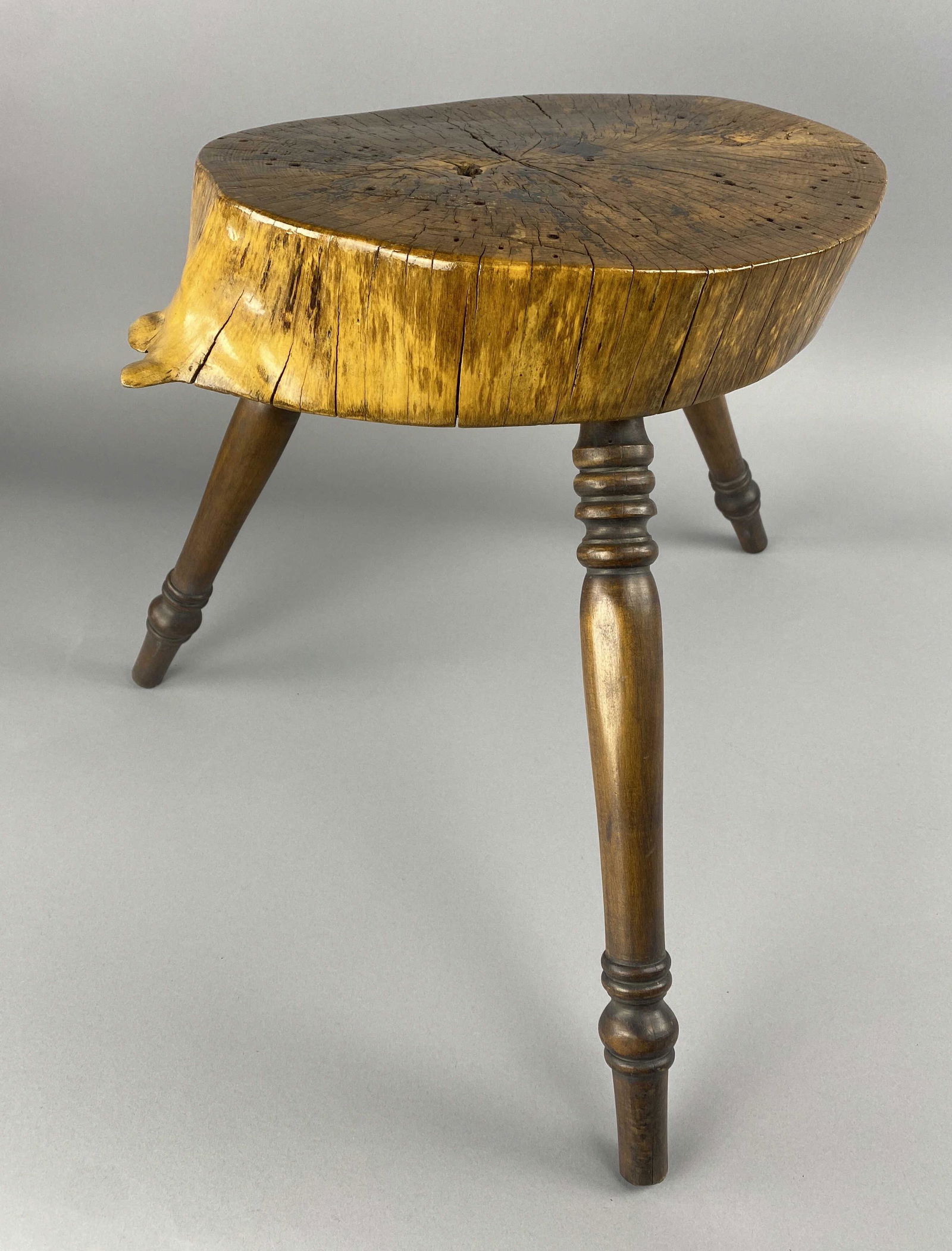 Primitive Antique Workman's Three Legged Stool (1 of 6)