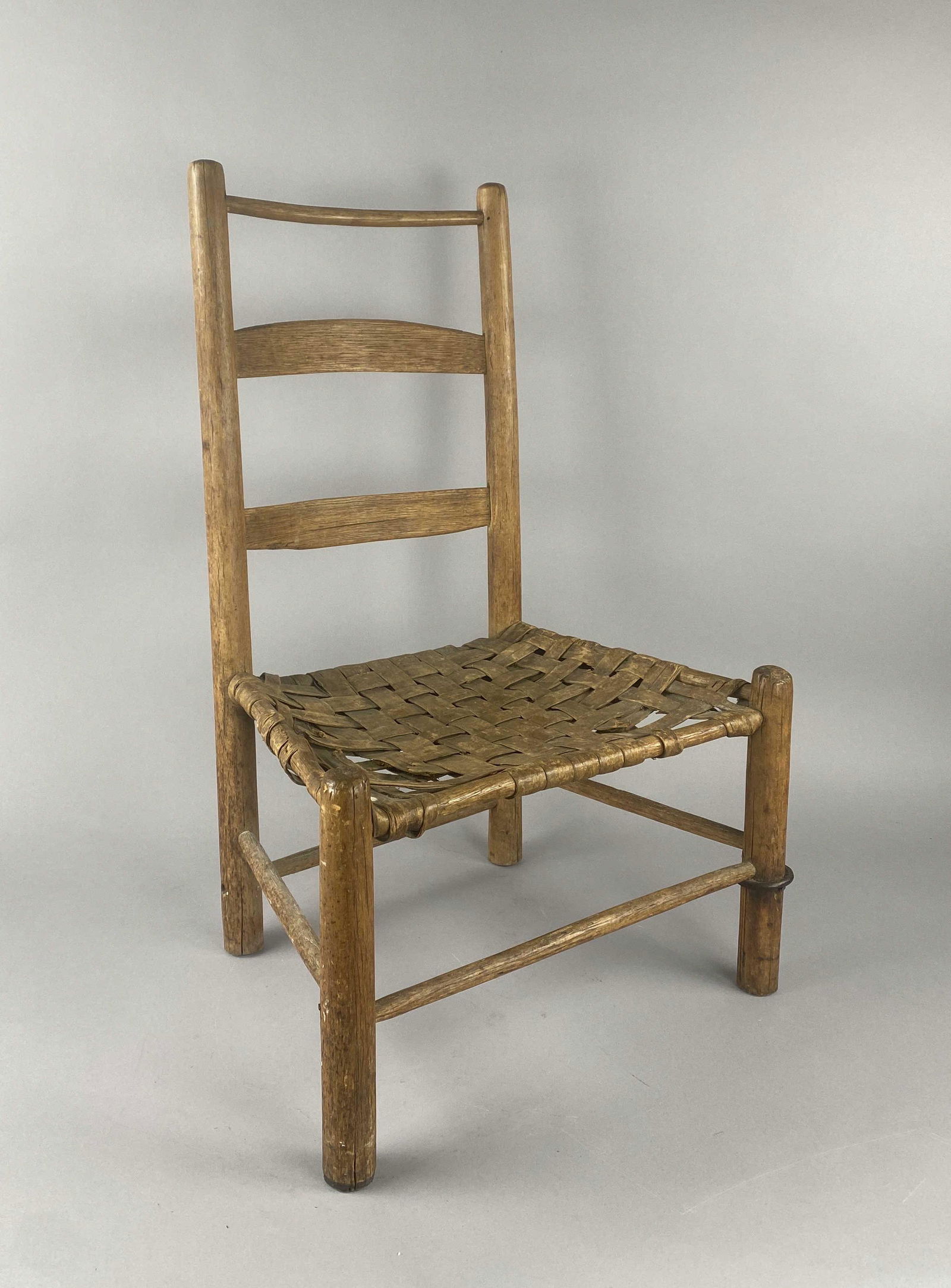 Primitive Early Shawl Ladder Back Chair (1 of 9)