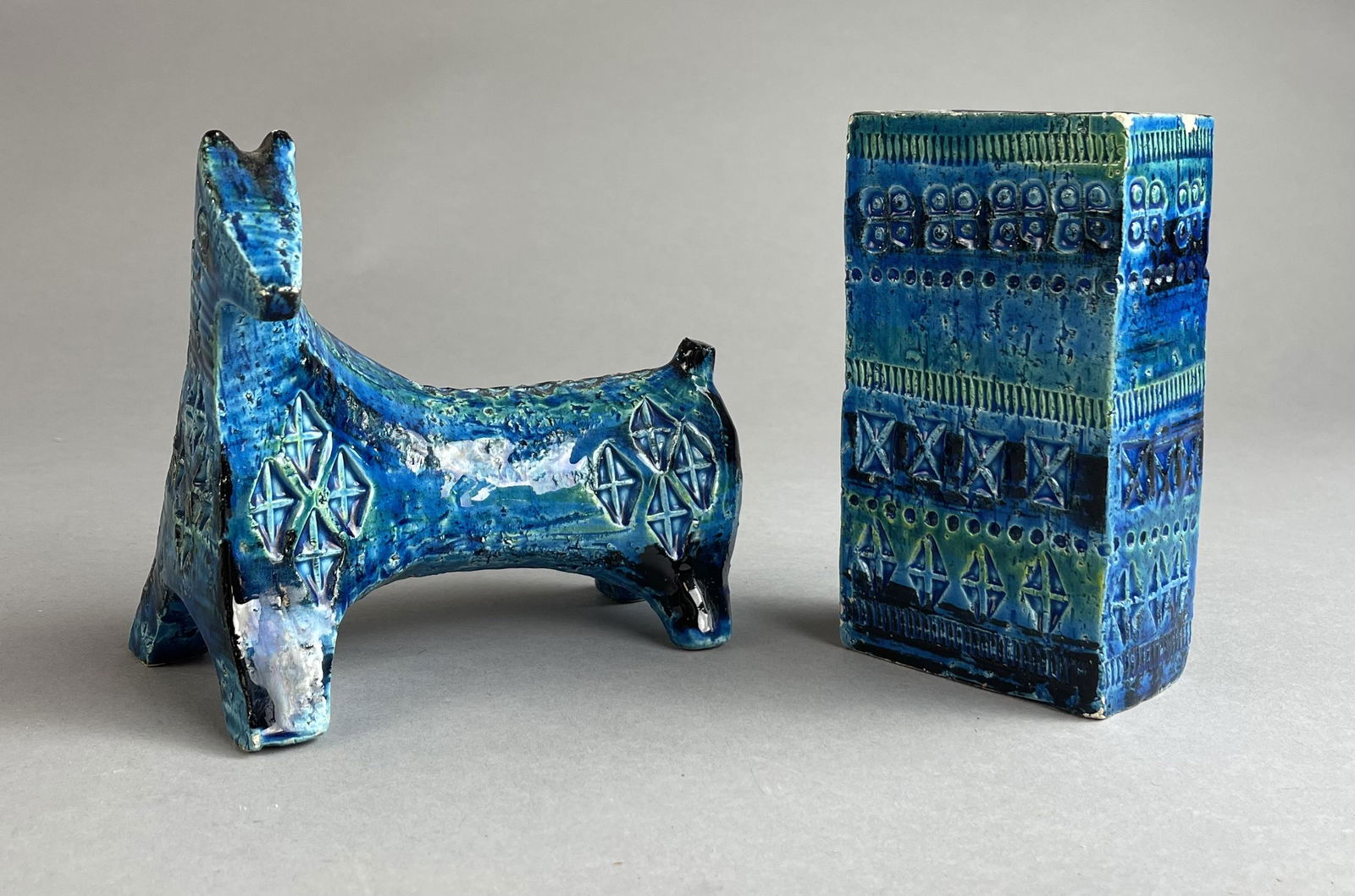 Bitossi Aldo Londi Rimini Blue Horse & Vase Italy (1 of 10)