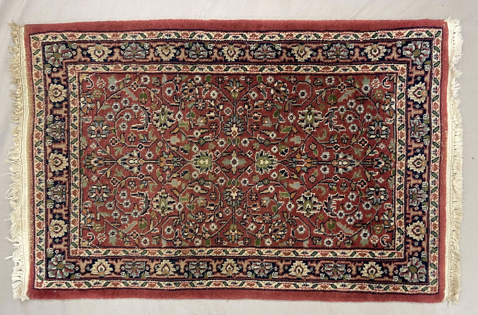 1960s Hand Knotted Persian Sarouk Rug 3' x 2' (1 of 4)
