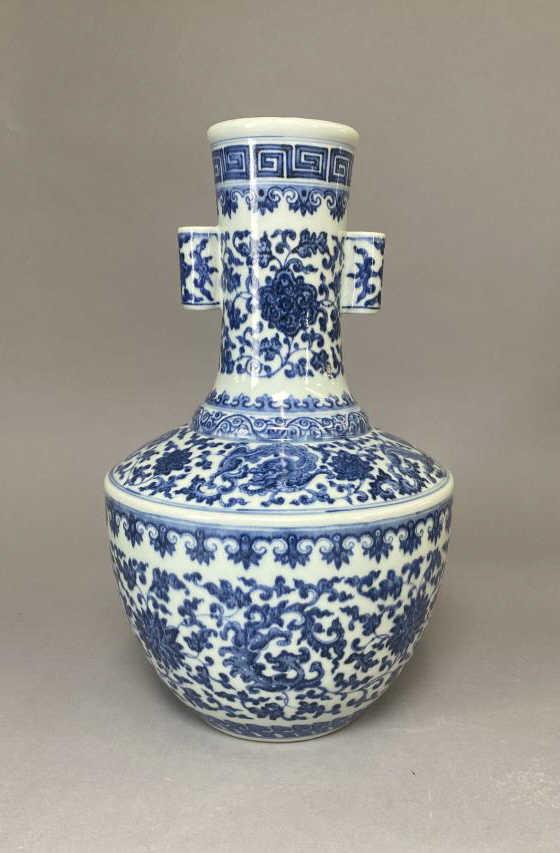 Blue & White Qianlong Style Porcelain Vase (1 of 5)