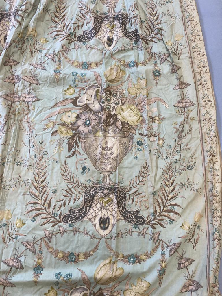 4 Panels Early 20th C. Floral Chintz Drapes (1 of 7)