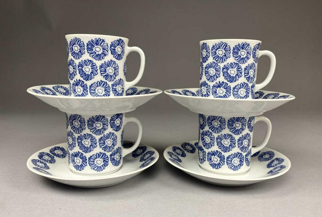 Set of 4 Karlslrona Demitasse Upsala-Ekeby Sweden (1 of 5)