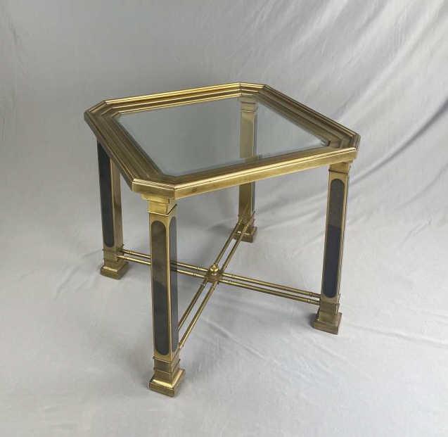 Mastercraft Brass and Glass Neoclassical Table (1 of 7)