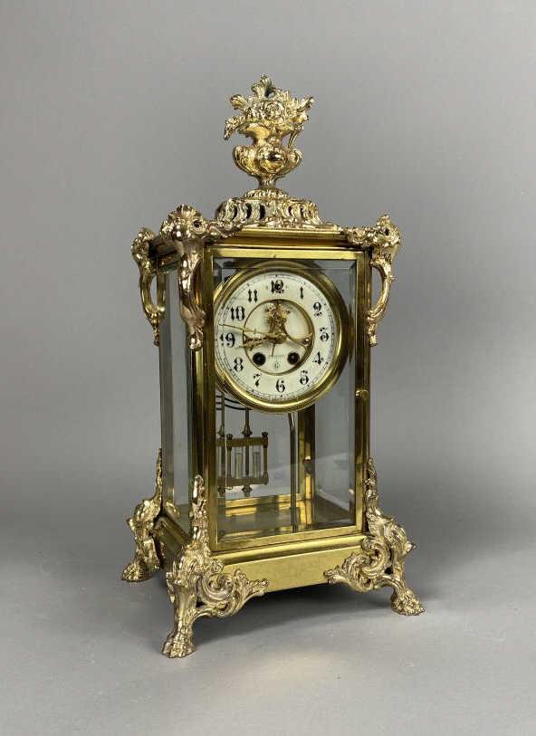 Gilbert Crystal Regulator Mantle Clock C.1900 (1 of 6)
