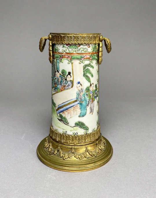 Gilt Bronze Mounted Rose Mandarin Vase (1 of 6)