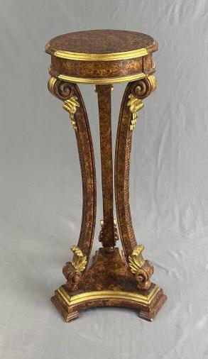 La Barge Faux Tortoise Pedestal Made in Italy (1 of 6)