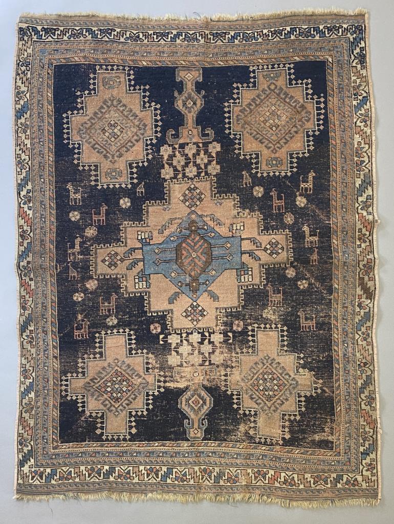 Caucasian Hand Woven Wool Carpet 5'6" x 4'2" (1 of 7)