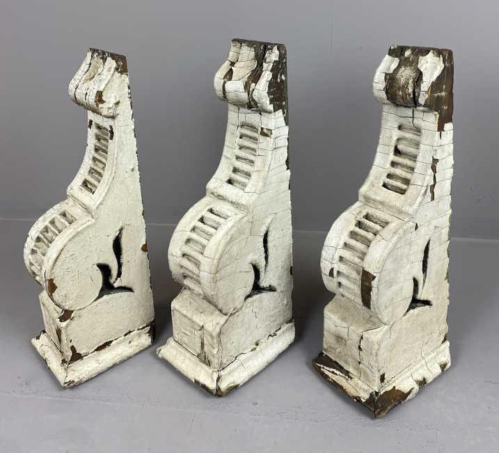3 Matched Victorian Architectural Corbels (1 of 3)