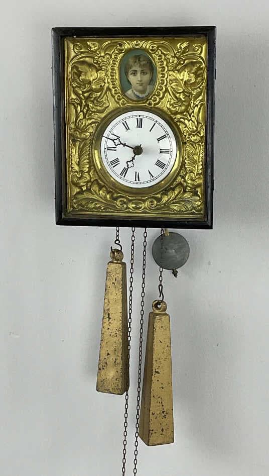 19th Century Circa Black Forest Framed Wall Clock (1 of 12)