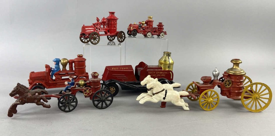 Cast Iron Firetrucks and Carriages (1 of 15)